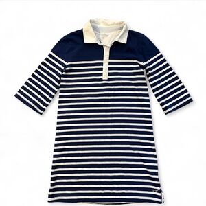 Vineyard Vines Navy and White Striped Kids L Casual Rugby Style Dress